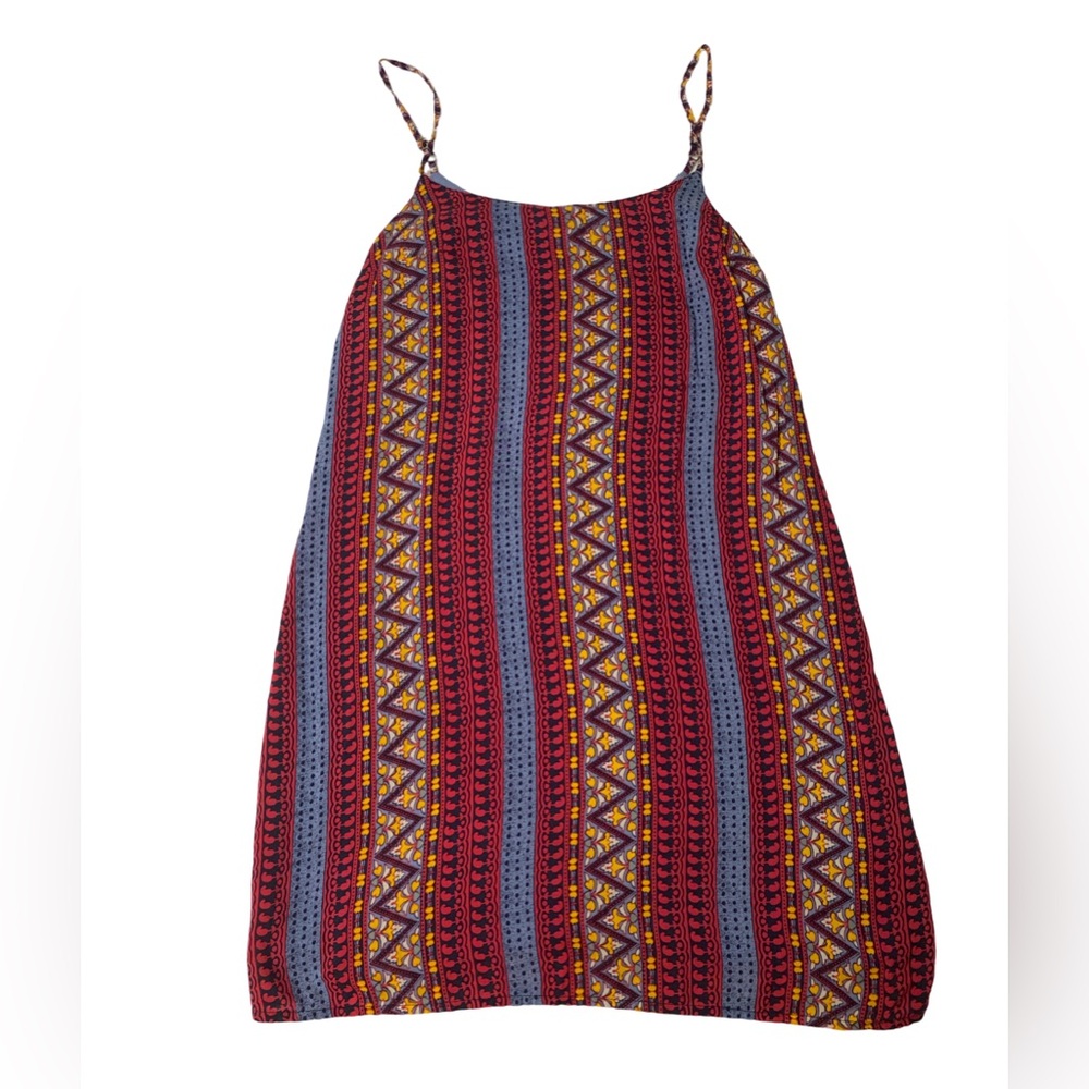 Hollister Colorful Striped Spaghetti Strap Dress